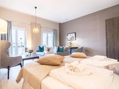 Ein Bett oder Betten in einem Zimmer der Unterkunft Appartement Himmelblau