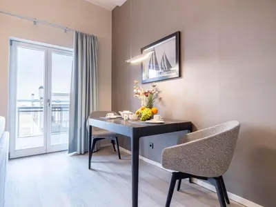 Ein Sitzbereich in der Unterkunft Appartement Himmelblau