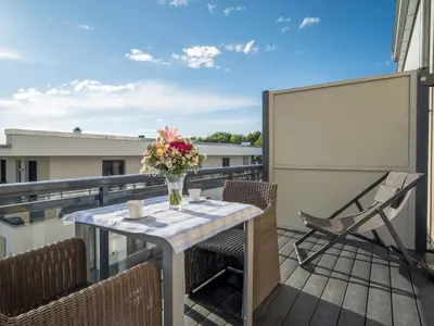 Ein Balkon oder eine Terrasse in der Unterkunft Appartement Himmelblau
