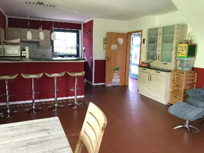 Küche/Küchenzeile in der Unterkunft Ferienhaus Möwe - b49721