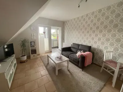 Ein Sitzbereich in der Unterkunft Ferienwohnung Diana