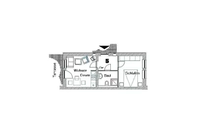 Grundriss der Unterkunft Franzi 5