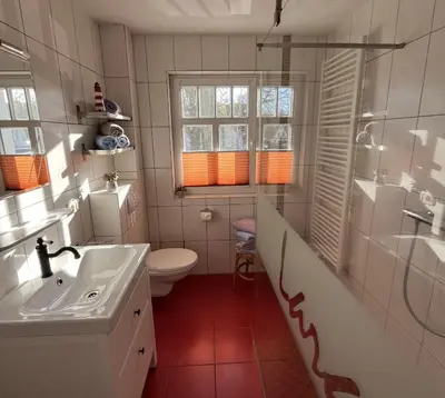 Ein Badezimmer in der Unterkunft Ferienhaus Laran