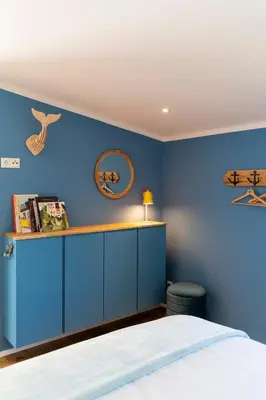 Ein Bett oder Betten in einem Zimmer der Unterkunft Grüngedacht