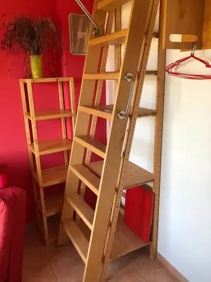 Ein Etagenbett oder Etagenbetten in einem Zimmer der Unterkunft Ferienhaus am Saaler Bodden