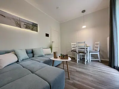 Ein Sitzbereich in der Unterkunft Ferienwohnung Kleine Auszeit - b50593