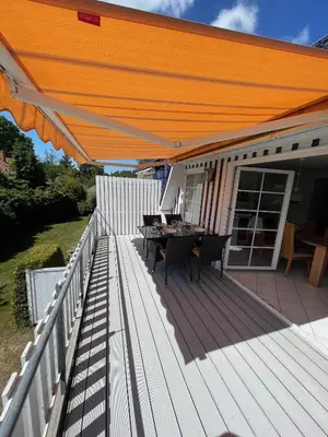 Ein Balkon oder eine Terrasse in der Unterkunft An de Bäk Darßnest