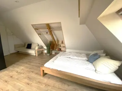 Ein Bett oder Betten in einem Zimmer der Unterkunft An de Bäk Bornstübchen