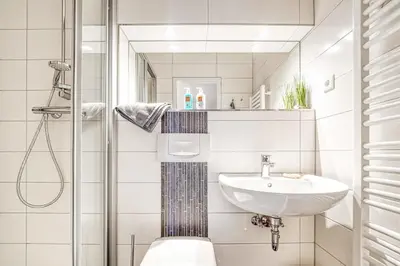 Ein Badezimmer in der Unterkunft Kormoran L6