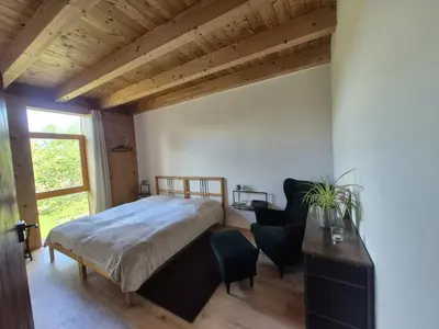 Ein Bett oder Betten in einem Zimmer der Unterkunft Enkelburg