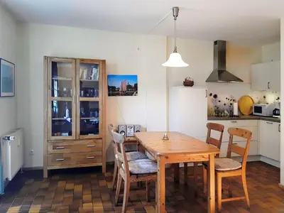 Küche/Küchenzeile in der Unterkunft Achtern Darsswald E1