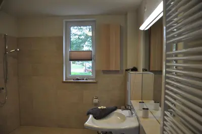 Ein Badezimmer in der Unterkunft Ferienwohnungen Boddenfischer
