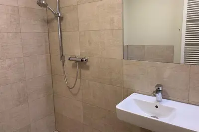 Ein Badezimmer in der Unterkunft Ferienwohnungen Boddenfischer