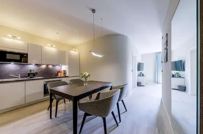 Küche/Küchenzeile in der Unterkunft 5 Sterne Ferienwohnung Kroonkieker - Sauna, Fitness, Ostseestrand