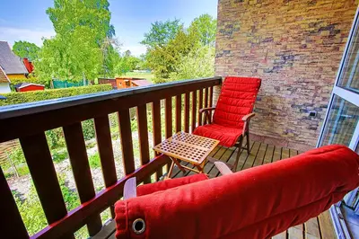 Ein Balkon oder eine Terrasse in der Unterkunft Ferienunterkünfte ,,Haus Hanni