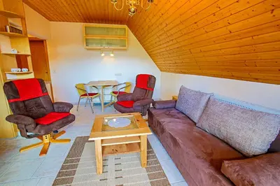 Ein Sitzbereich in der Unterkunft Ferienunterkünfte ,,Haus Hanni
