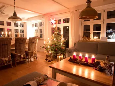 Ein Sitzbereich in der Unterkunft Anchorage Darß Modern retreat