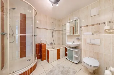 Ein Badezimmer in der Unterkunft FeWo Seaside