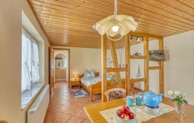 Ein Bett oder Betten in einem Zimmer der Unterkunft Ferienhaus Born Auf Dem Darß