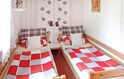 Ein Bett oder Betten in einem Zimmer der Unterkunft Ferienhaus Fuhlendorf