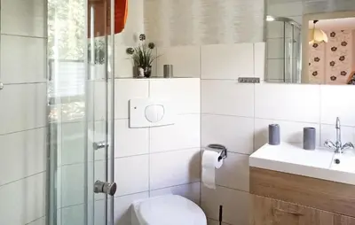 Ein Badezimmer in der Unterkunft Ferienhaus Fuhlendorf