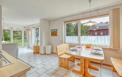 Ein Sitzbereich in der Unterkunft Ferienwohnung Pruchten