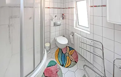 Ein Badezimmer in der Unterkunft Ferienhaus Saal Ot Hessenburg