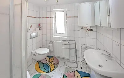Ein Badezimmer in der Unterkunft Ferienhaus Saal Ot Hessenburg