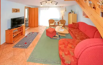 TV/Unterhaltungsangebot in der Unterkunft Ferienhaus Saal Ot Hessenburg