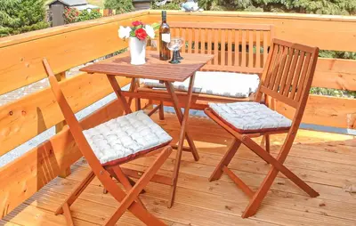 Ein Balkon oder eine Terrasse in der Unterkunft Ferienhaus Pruchten