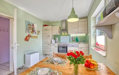 Küche/Küchenzeile in der Unterkunft Ferienwohnung Fuhlendorf