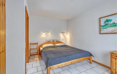 Ein Bett oder Betten in einem Zimmer der Unterkunft Ferienwohnung Pruchten