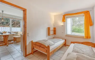 Ein Bett oder Betten in einem Zimmer der Unterkunft Ferienwohnung Pruchten
