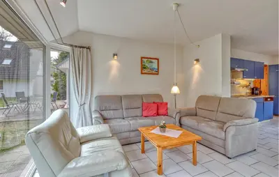 Ein Sitzbereich in der Unterkunft Ferienwohnung Pruchten