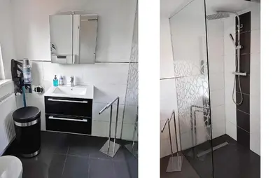 Ein Badezimmer in der Unterkunft Ferienhaus Barth