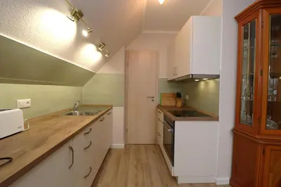 Küche/Küchenzeile in der Unterkunft Haus Thea Appartement 02, 