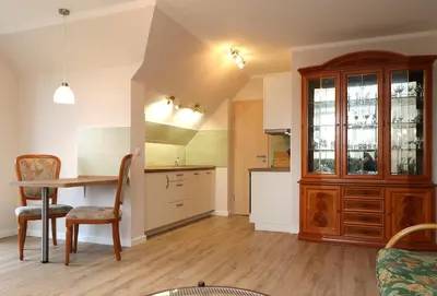 Küche/Küchenzeile in der Unterkunft Haus Thea Appartement 02, 