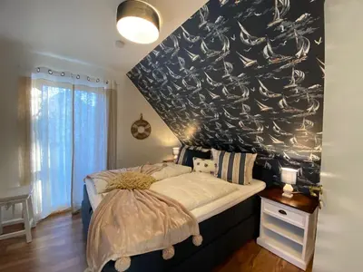 Ein Bett oder Betten in einem Zimmer der Unterkunft Villa Gudrun, luxury Beach House