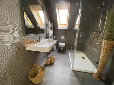 Ein Badezimmer in der Unterkunft Villa Gudrun, luxury Beach House