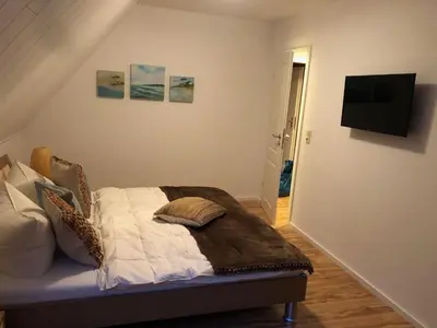 TV/Unterhaltungsangebot in der Unterkunft Ferienhaus Boddenblick mit Sauna