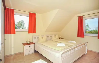 Ein Bett oder Betten in einem Zimmer der Unterkunft Ferienwohnung Fuhlendorf