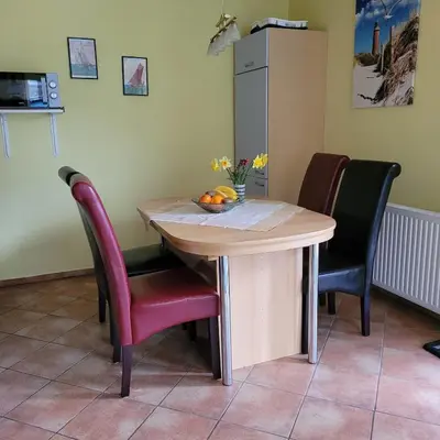 Küche/Küchenzeile in der Unterkunft Ferienwohnung 