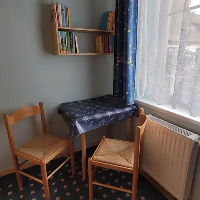 Ein Sitzbereich in der Unterkunft Ferienwohnung 