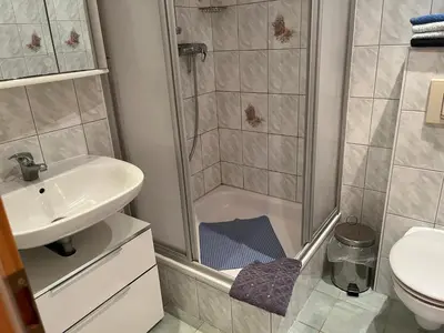 Ein Badezimmer in der Unterkunft Ferienwohnung 
