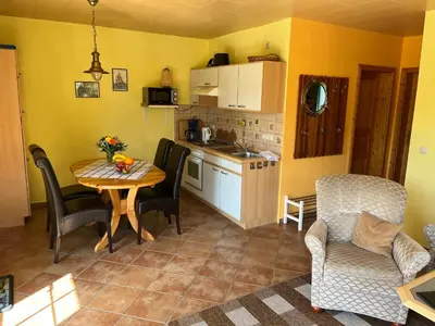 Küche/Küchenzeile in der Unterkunft Ferienwohnung 