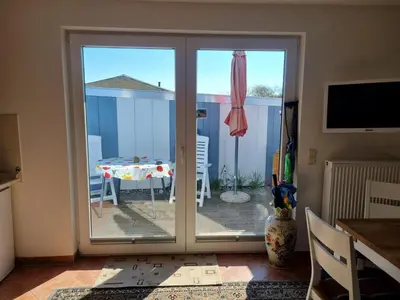 Ein Balkon oder eine Terrasse in der Unterkunft Strandhaus in der Düne