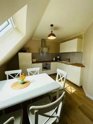 Küche/Küchenzeile in der Unterkunft Prerower Ferienwohnung
