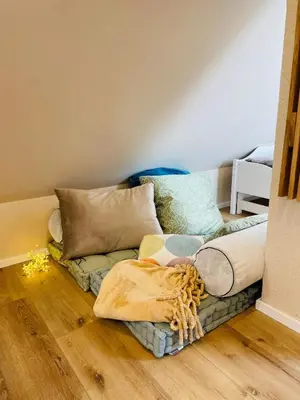 Ein Sitzbereich in der Unterkunft Prerower Ferienwohnung