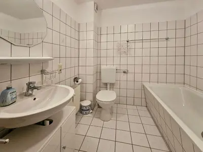 Ein Badezimmer in der Unterkunft Zander FeWo 2