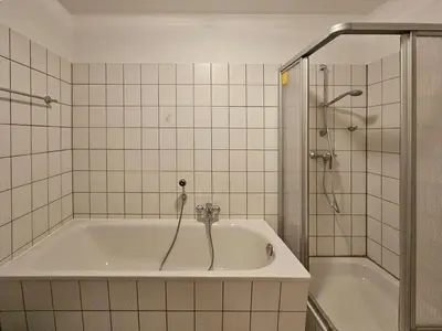 Ein Badezimmer in der Unterkunft Zander FeWo 2